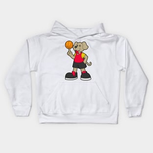 Dog as Basketball player with Basketball Kids Hoodie